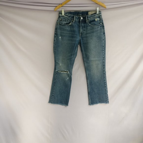 AllSaints Serene Destroy Kick Flare Jeans w26 +MEASUREMENT Rigid denim - Picture 3 of 12